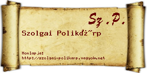 Szolgai Polikárp névjegykártya